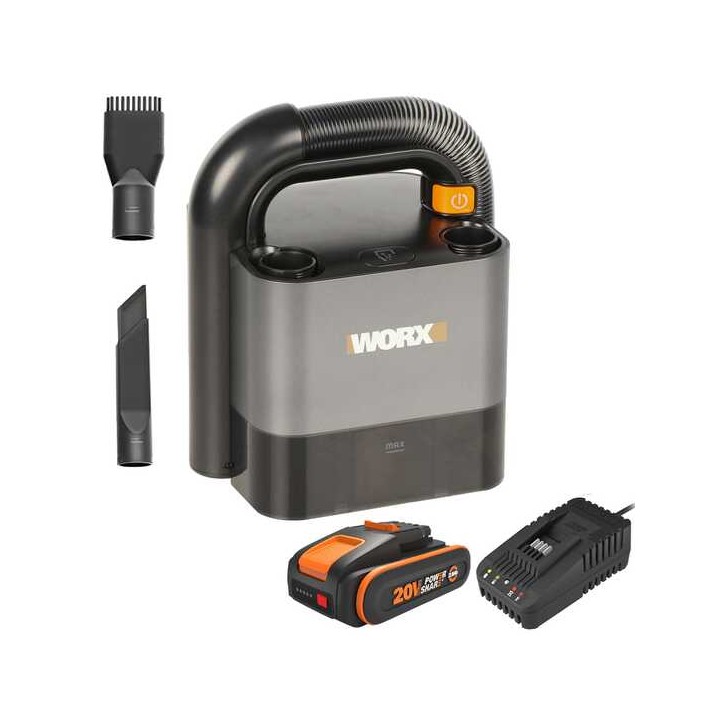 Worx WX030 akkukäyttöinen imuri 20 V 2 Ah 10 kPa