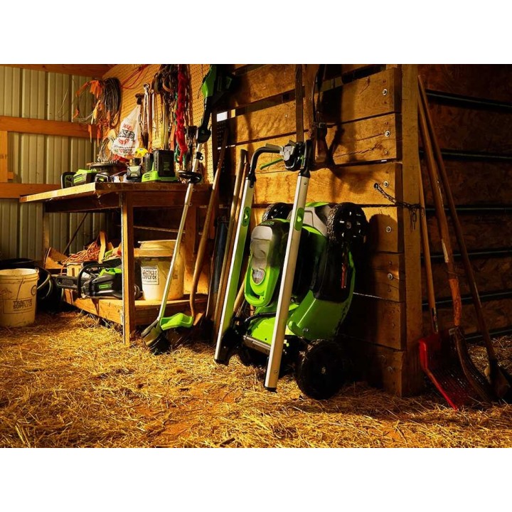 Greenworks GD60LM46SPK4 akkuruohonleikkuri, 46 cm, 60 V, 4 Ah, vetävä