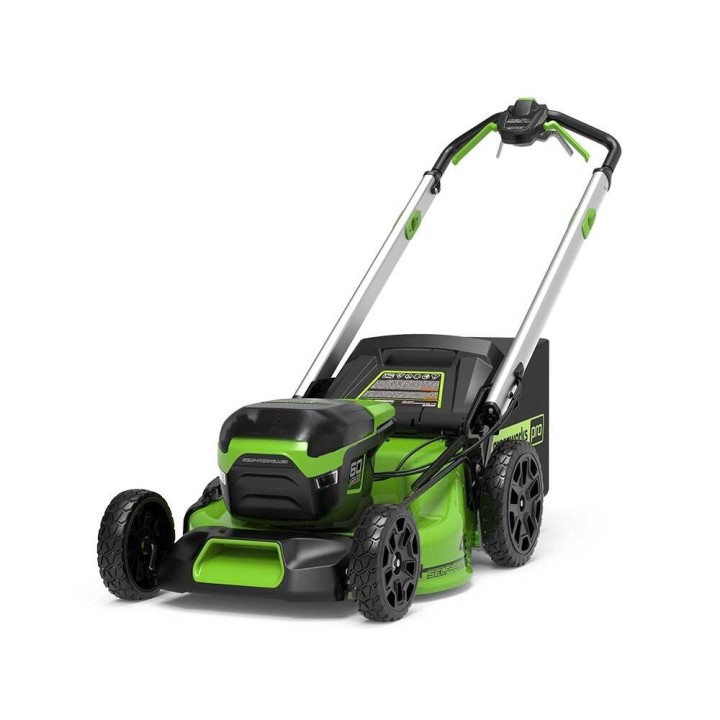 Greenworks GD60LM46SPK4 akkuruohonleikkuri, 46 cm, 60 V, 4 Ah, vetävä