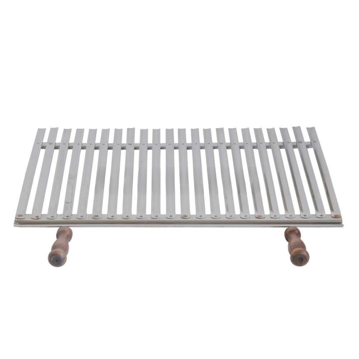 Cruccolini grilliritilä, ruostumaton teräs, 67,5 × 61 cm, puiset kahvat