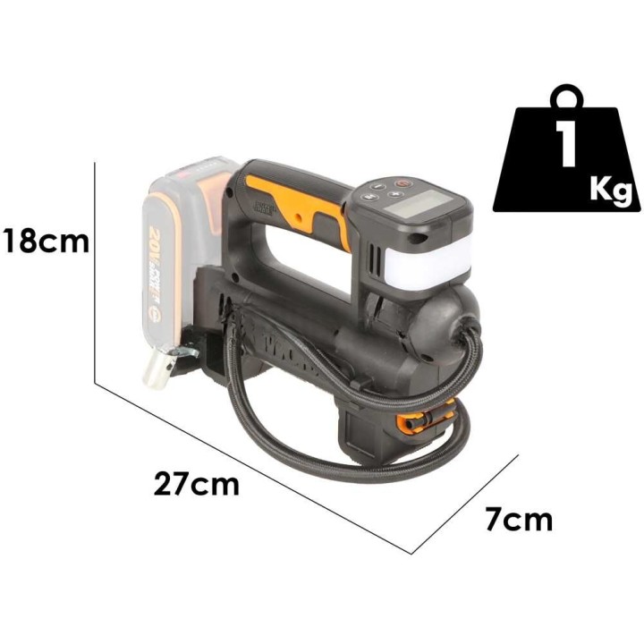 Worx WX092.9 akkukompressori,