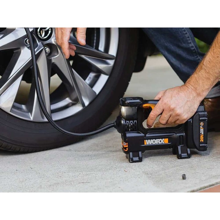Worx WX092 akkukompressori, 20 V, 2 Ah, 10 bar