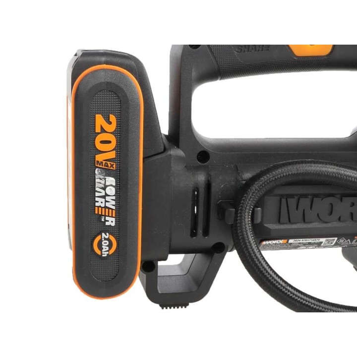 Worx WX092 akkukompressori, 20 V, 2 Ah, 10 bar