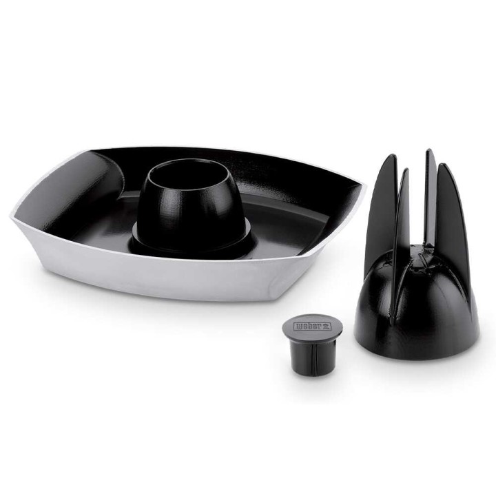 Weber deluxe kypsennysteline siipikarjalle keraaminen pinnoite 20 5 24 5 17 5 cm