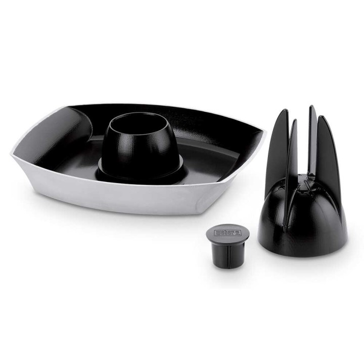 Weber deluxe-kypsennysteline siipikarjalle, keraaminen pinnoite, 20,5 × 24,5 × 17,5 cm