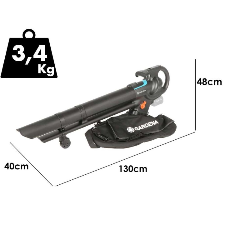 Gardena PowerJet Collect 18 P4A puhallin-imuri, 18 V, 30 l, ilman akkua ja laturia