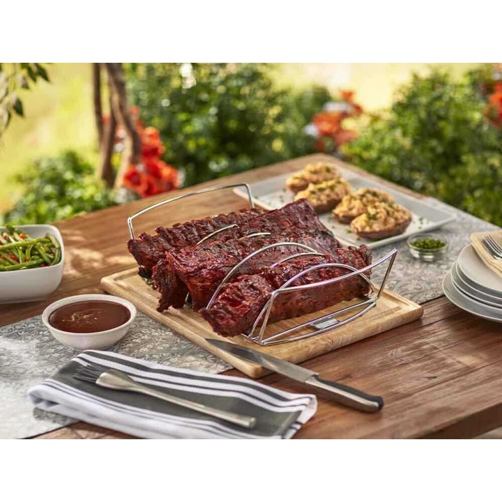 Weber Premium -paistoteline kylkiluille ja paisteille, 11 × 26,5 × 43,5 cm