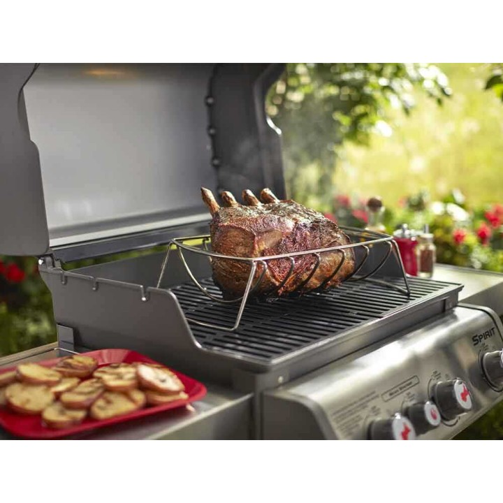 Weber Premium -paistoteline kylkiluille ja paisteille, 11 × 26,5 × 43,5 cm
