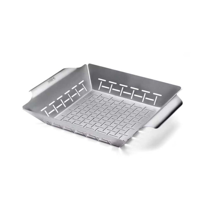 Weber Deluxe -grillauskori kasviksille ja pienille lihapaloille, ruostumaton teräs