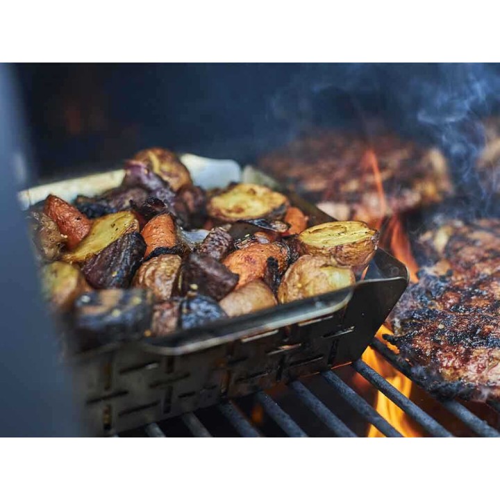 Weber Deluxe -grillauskori kasviksille ja pienille lihapaloille, ruostumaton teräs