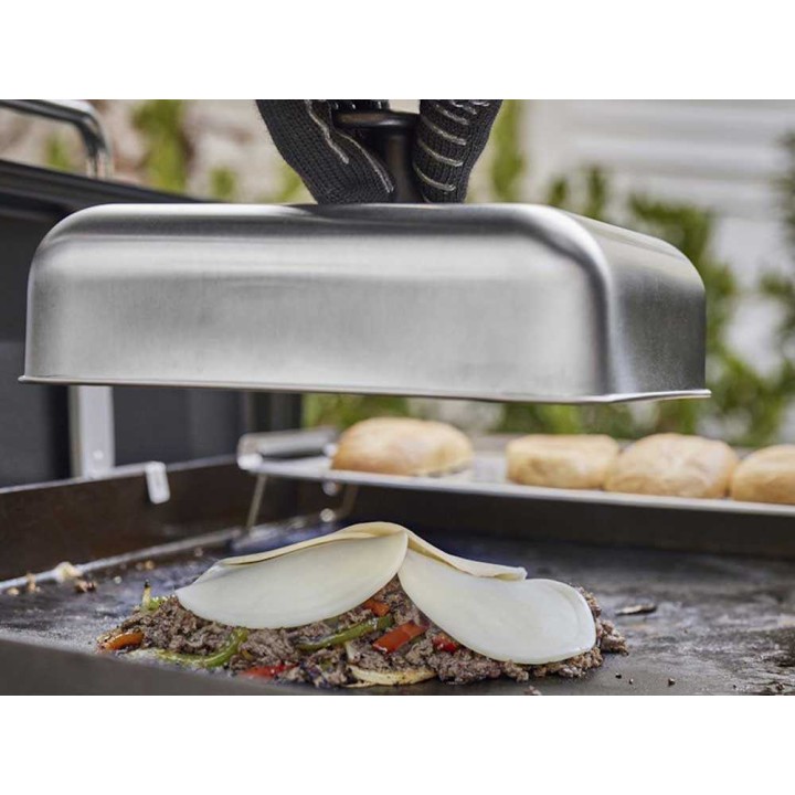 Weber haudutuskupu grillille, ruostumaton teräs, 25 × 25 × 8 cm