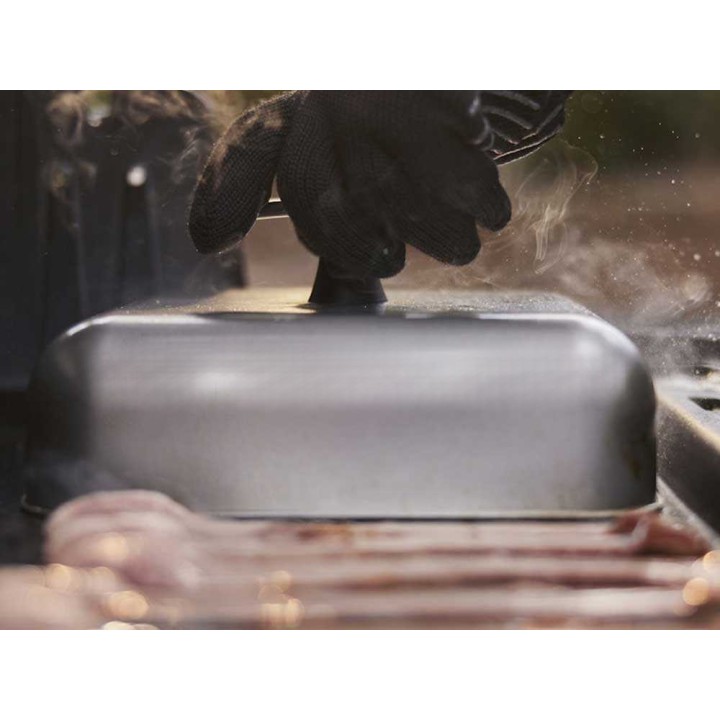 Weber haudutuskupu grillille, ruostumaton teräs, 25 × 25 × 8 cm