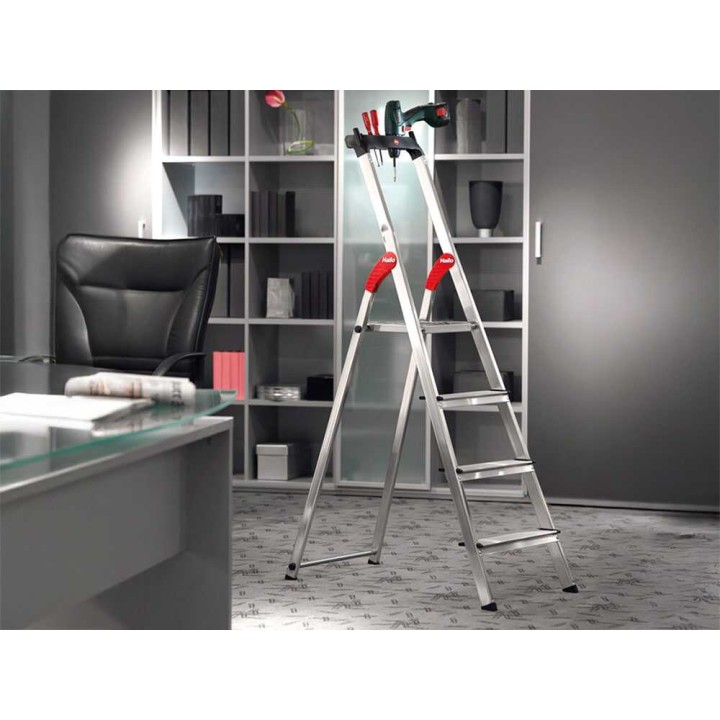 Hailo ProfiStep XXL 4 alumiinitikas, työskentelytaso, 161 cm, 150 kg