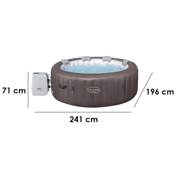 Bestway Lay-Z-Spa Dominica HydroJet 6001S ulkoporeallas, 196 × 196 × 71 cm, 5–6 henkilöä