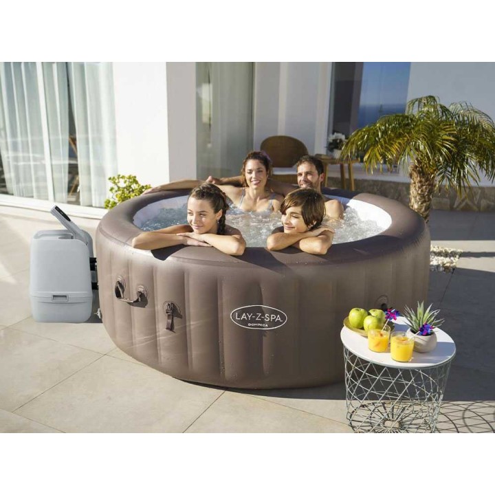 Bestway Lay-Z-Spa Dominica HydroJet 6001S ulkoporeallas, 196 × 196 × 71 cm, 5–6 henkilöä