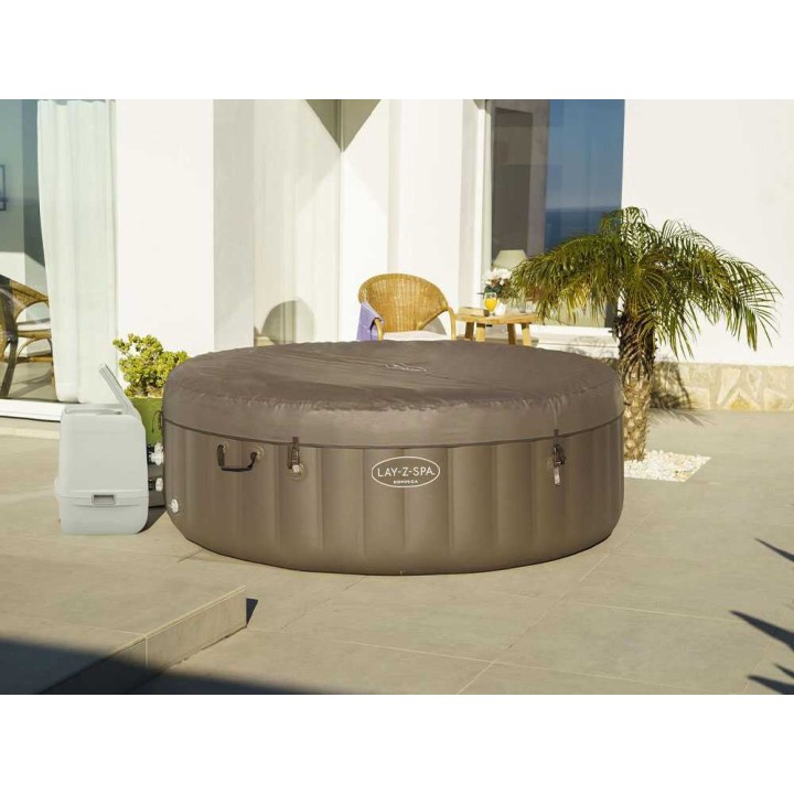 Bestway Lay-Z-Spa Dominica HydroJet 6001S ulkoporeallas, 196 × 196 × 71 cm, 5–6 henkilöä