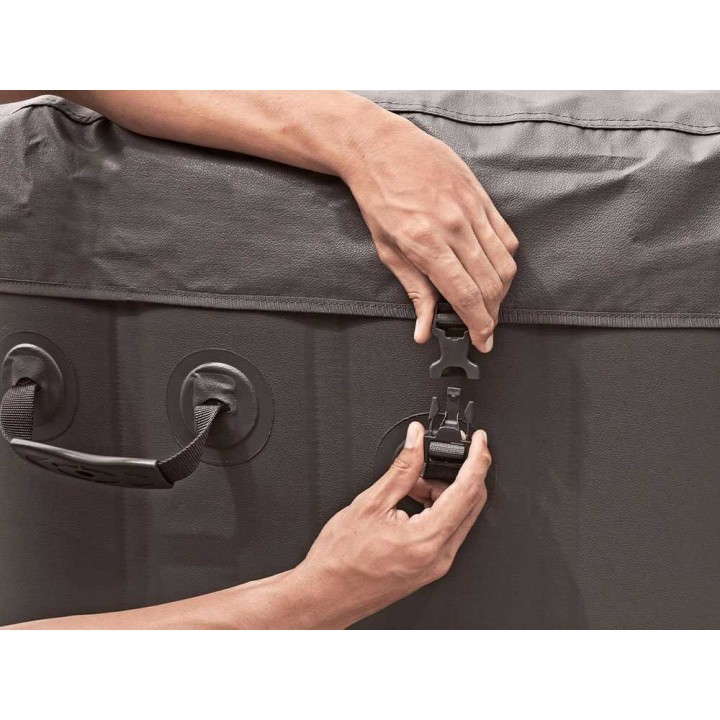 Bestway Lay-Z-Spa Dominica HydroJet 6001S ulkoporeallas, 196 × 196 × 71 cm, 5–6 henkilöä