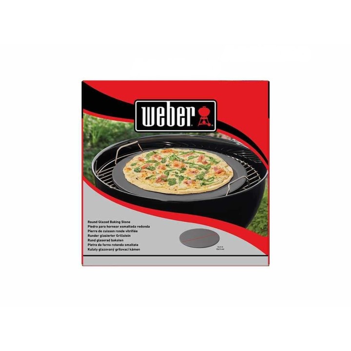 Weber pyöreä leivontakivi 36 cm, emaloitu kordieriitti
