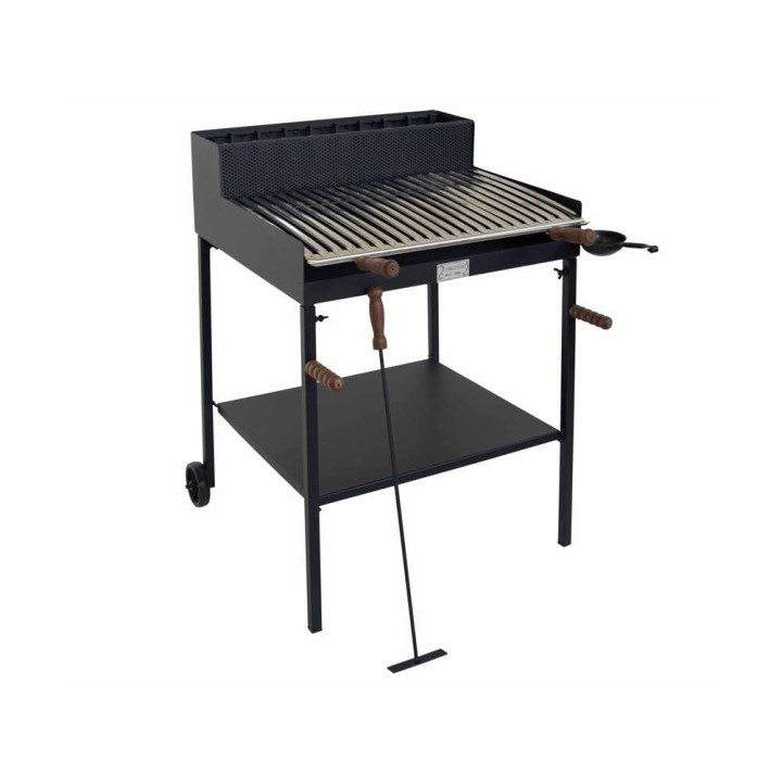 Cruccolini Belvedere Maxi -puu- ja hiiligrilli, 67 × 46 cm, ruostumaton ritilä