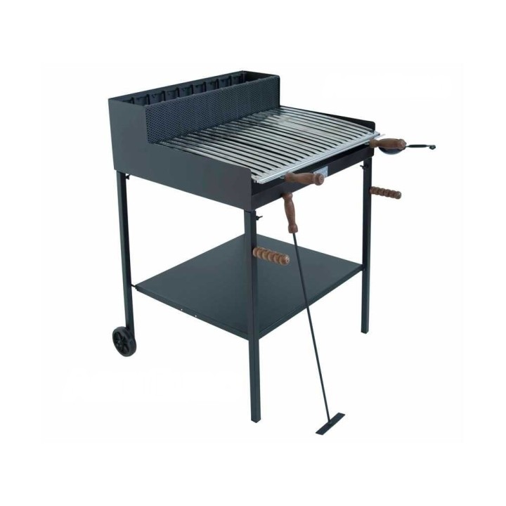 Cruccolini Belvedere Maxi -puu- ja hiiligrilli, 67 × 46 cm, ruostumaton ritilä