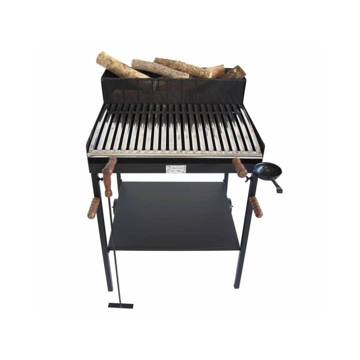 Cruccolini Belvedere Maxi -puu- ja hiiligrilli, 67 × 46 cm, ruostumaton ritilä