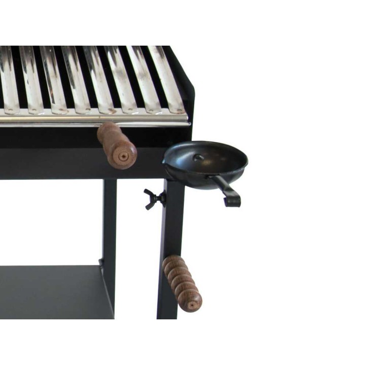 Cruccolini Belvedere Maxi -puu- ja hiiligrilli, 67 × 46 cm, ruostumaton ritilä