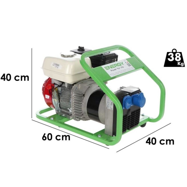 Energy EY-3.6MB AVR -bensiinigeneraattori, 3 kW, 2,7 kW jatkuva teho, yksivaiheinen