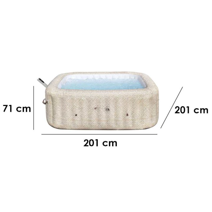 Bestway Lay-Z-Spa Roma AirJet 6001M poreallas 5–6 henkilölle, 201 × 201 × 71 cm