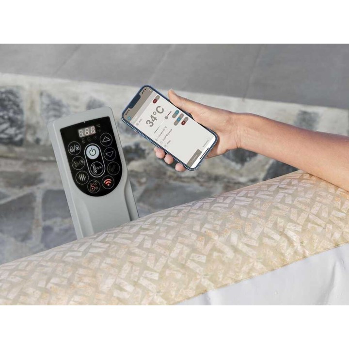Bestway Lay-Z-Spa Roma AirJet 6001M poreallas 5–6 henkilölle, 201 × 201 × 71 cm