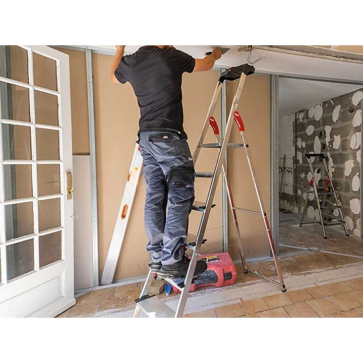 Hailo ProfiStep XXL 6 -alumiinitikkaat, 208 cm, 150 kg, EN 131