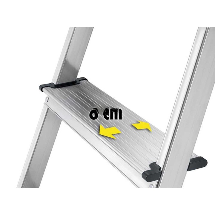 Hailo L60 4 -alumiinijakkara kaiteella, 150 kg, työskentelykorkeus 285 cm