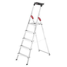 Hailo L60 5 alumiinitikas suojakaiteella työskentelykorkeus 3 07 m 150 kg