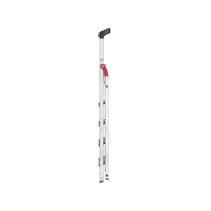 Hailo L60 5 -alumiinitikas suojakaiteella, työskentelykorkeus 3,07 m, 150 kg