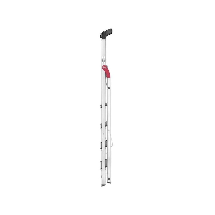 Hailo L60 5 -alumiinitikas suojakaiteella, työskentelykorkeus 3,07 m, 150 kg