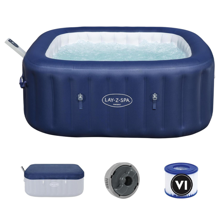 Bestway Lay Z Spa Hawaii AirJet 6001H poreallas 180 180 71 cm 3 4 henkilölle