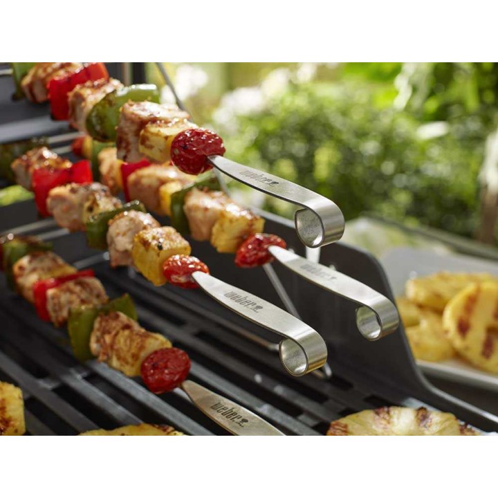 Weber grillivarrassetti 4 kpl, ruostumaton teräs, 34,5 cm