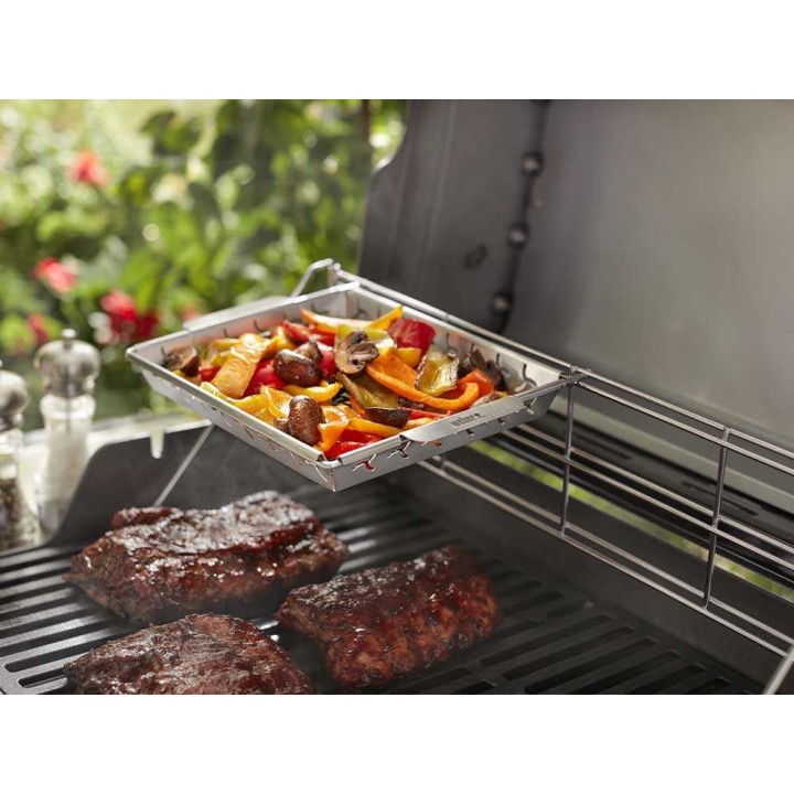 Weber vihannesastia grillaukseen, ruostumaton teräs, 30 × 22 × 3,3 cm