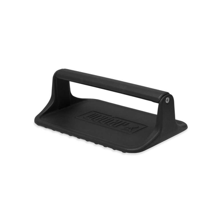 Weber-parilapuristin hampurilaisille ja pekonille, valurautaa, 7,4 × 23 × 15 cm