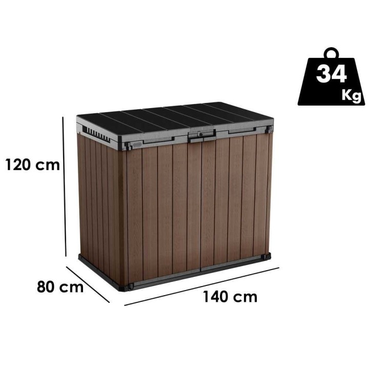 Keter Store it Out Darwin säilytyslaatikko puutarhaan, 1 150 l, 140 × 80 × 120 cm