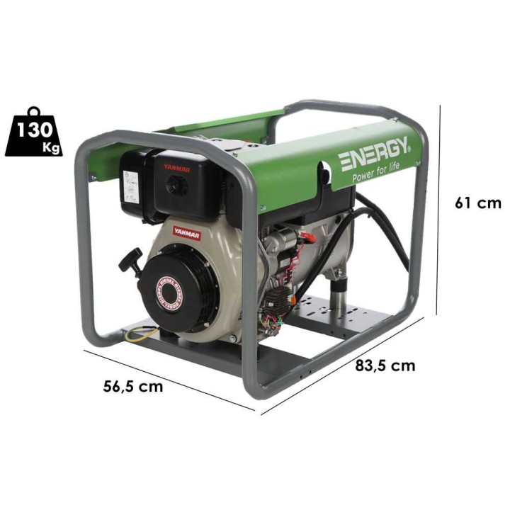 Energy EY-7MDE AVR-A dieselgeneraattori, 5 kW, Yanmar L100V