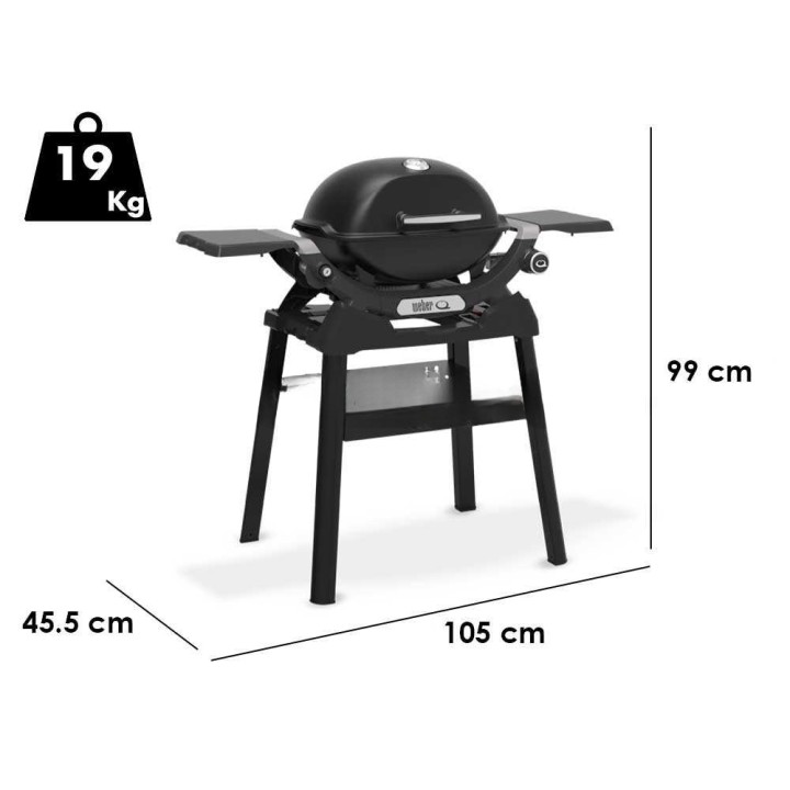 Weber Q1200N kaasugrilli jalustalla, 2,93 kW, 46 × 36 cm
