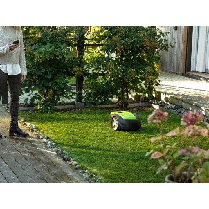 Greenworks OPTIMOW S robottiruohonleikkuri, 20 V, 300 m², rajakaapeli