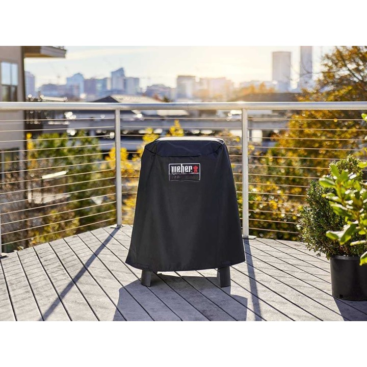 Weber Premium-suojus Lumin-sarjan sähkögrillille tukineen, polyesteri, 77,5 × 59,5 × 59,5 cm