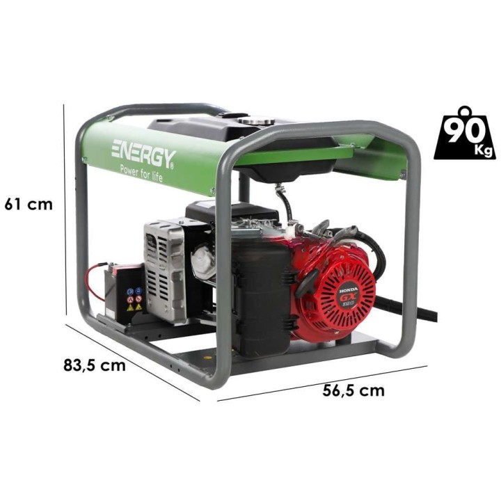 Energy EY-7MBE-A yksivaiheinen generaattori, Honda GX 390, 6 kW, ATS
