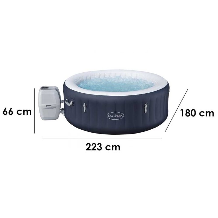 Bestway Lay-Z-Spa Miami AirJet 6001C -poreallas, 180 × 180 × 66 cm, 3–4 henkilölle