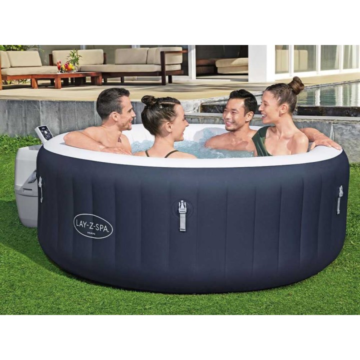 Bestway Lay-Z-Spa Miami AirJet 6001C -poreallas, 180 × 180 × 66 cm, 3–4 henkilölle