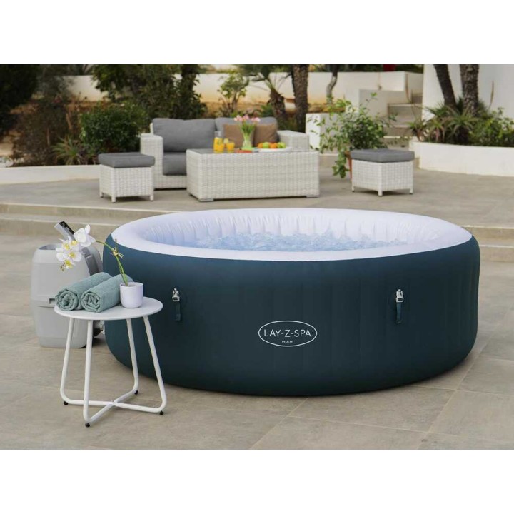 Bestway Lay-Z-Spa Miami AirJet 6001D poreallas 5–6 henkilölle, 196 × 66 cm, vihreä