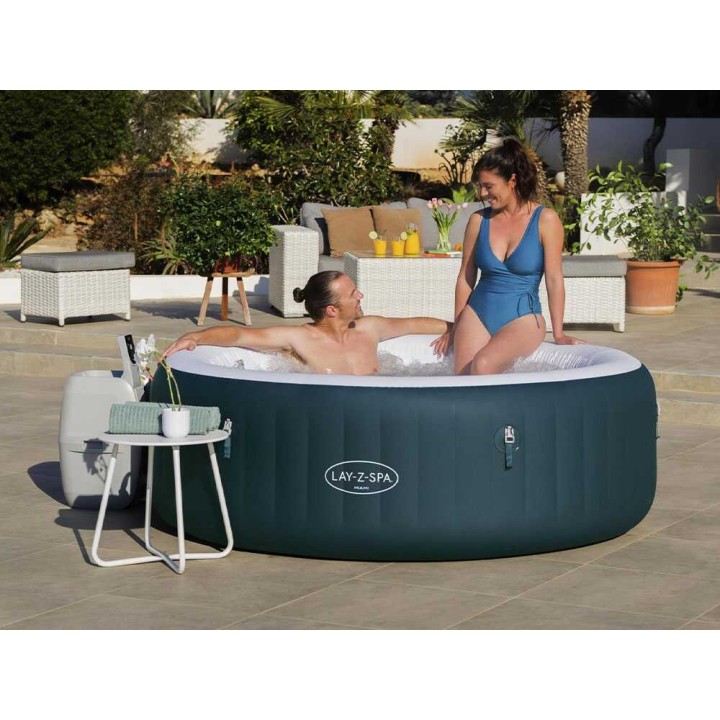Bestway Lay-Z-Spa Miami AirJet 6001D poreallas 5–6 henkilölle, 196 × 66 cm, vihreä