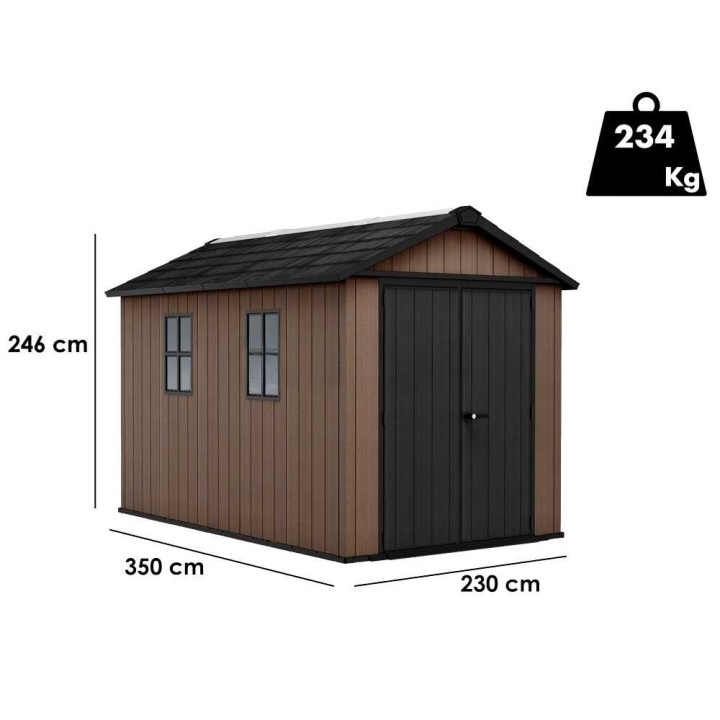 Keter Newton plus 7511/1175 puutarhavaja, 230 × 350 × 246 cm