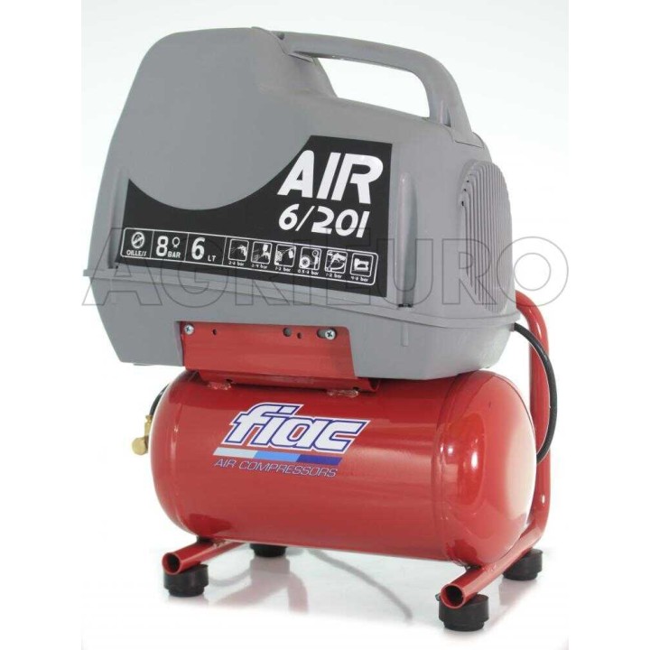 FIAC AIR 6/F-201 öljytön kannettava kompressori, 1,5 HP, 6 l, 230 V
